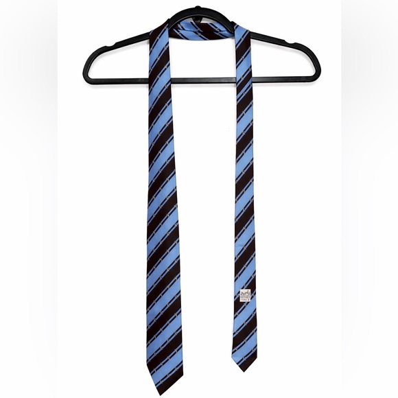 Hermes Other - HERMES PARIS BLUE STRIPED SILK TIE